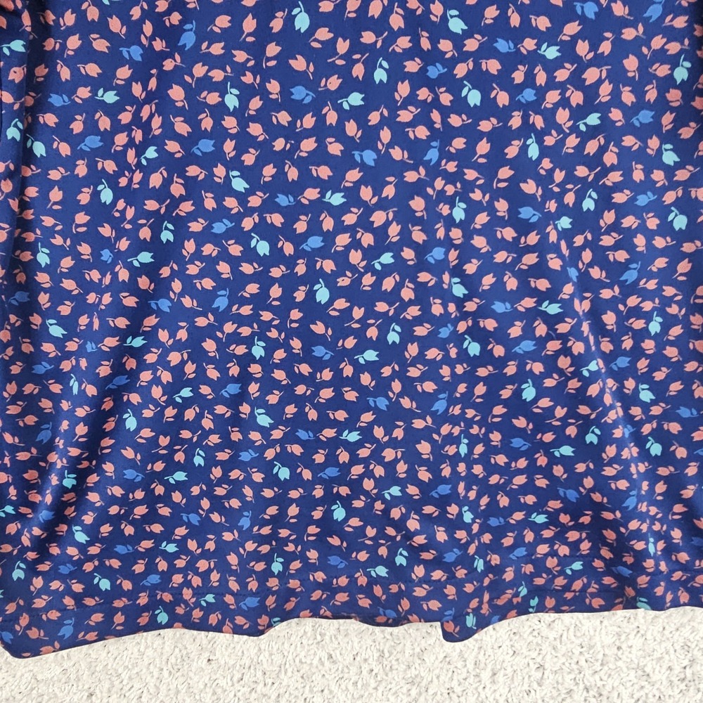 Vintage Sears Blue Tulip Perma Prest Button Shirt Size L, 29 70s All Over Print - Picture 11 of 14